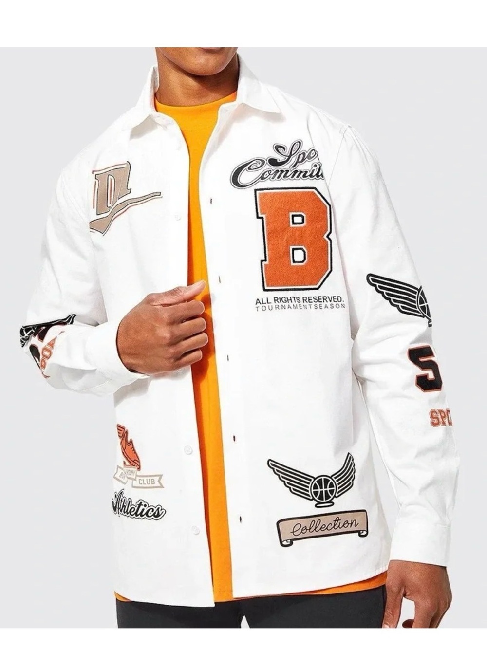 Varsity Badge Twill Overshirt